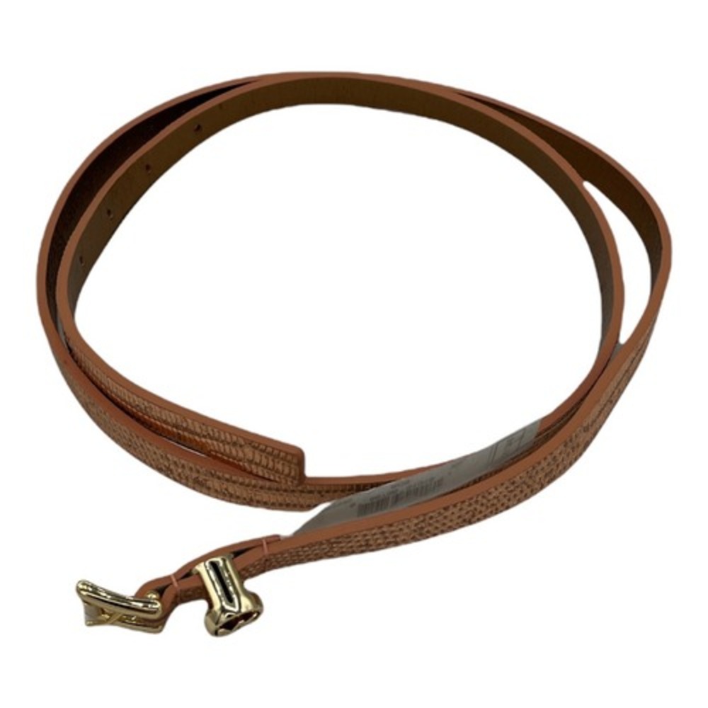 Michael Kors Womens Fashion Belt Bronze Lizard Embossed 100% Leather XL New